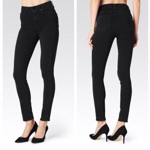 PAIGE Margot Ankle Skinny High Rise Jeans Black Fog Sz 29